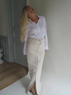 Outlet Djerf Avenue Remake Denim Butterfly Belt Cream