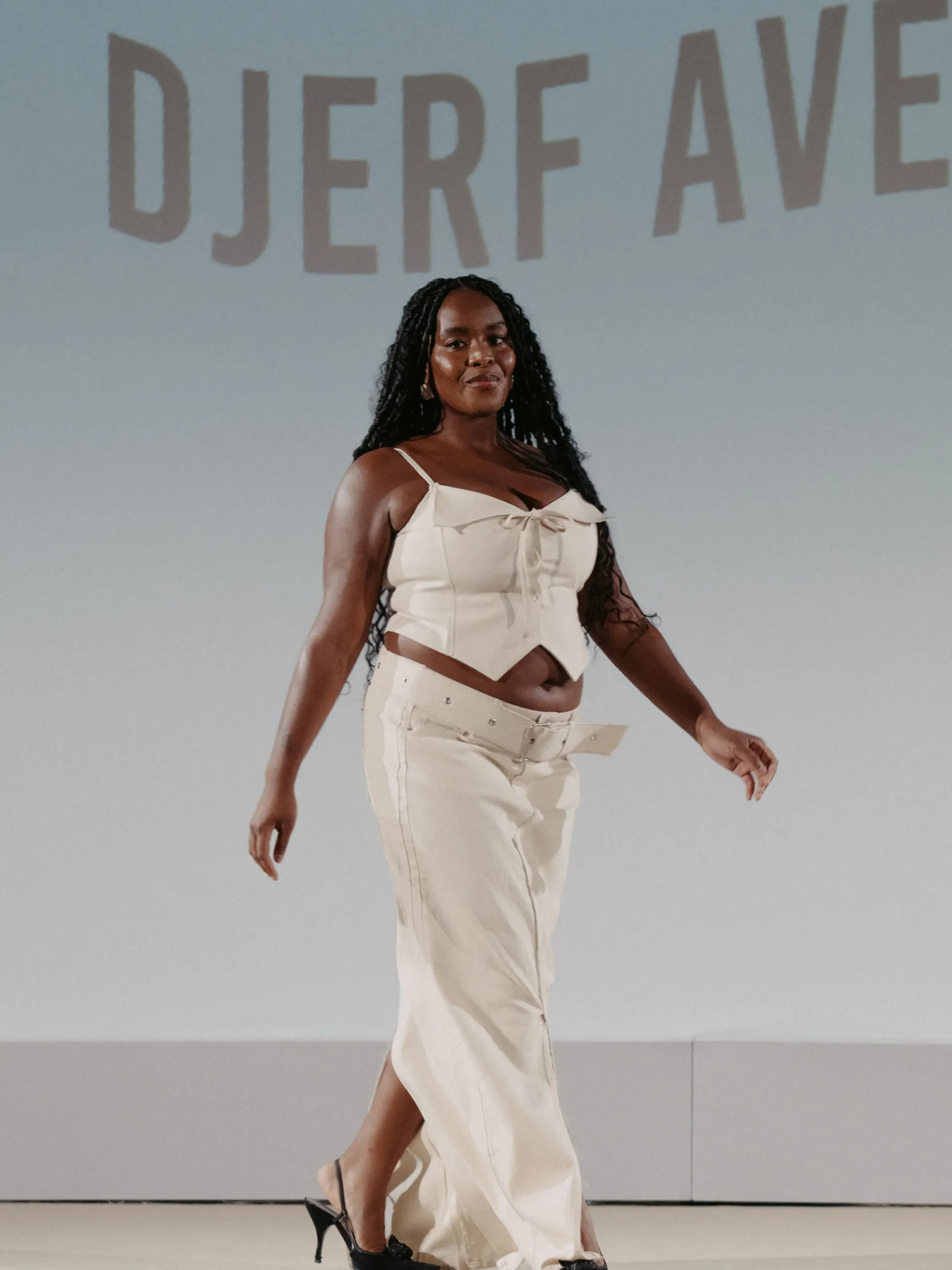 Sale Djerf Avenue Remake Denim Top Cream Cloud