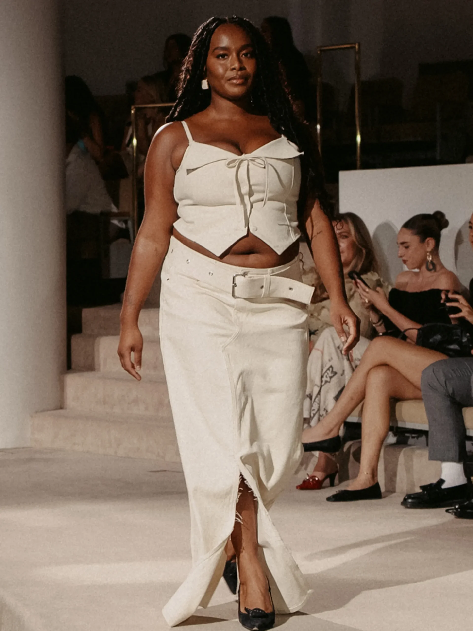 Sale Djerf Avenue Remake Denim Top Cream Cloud