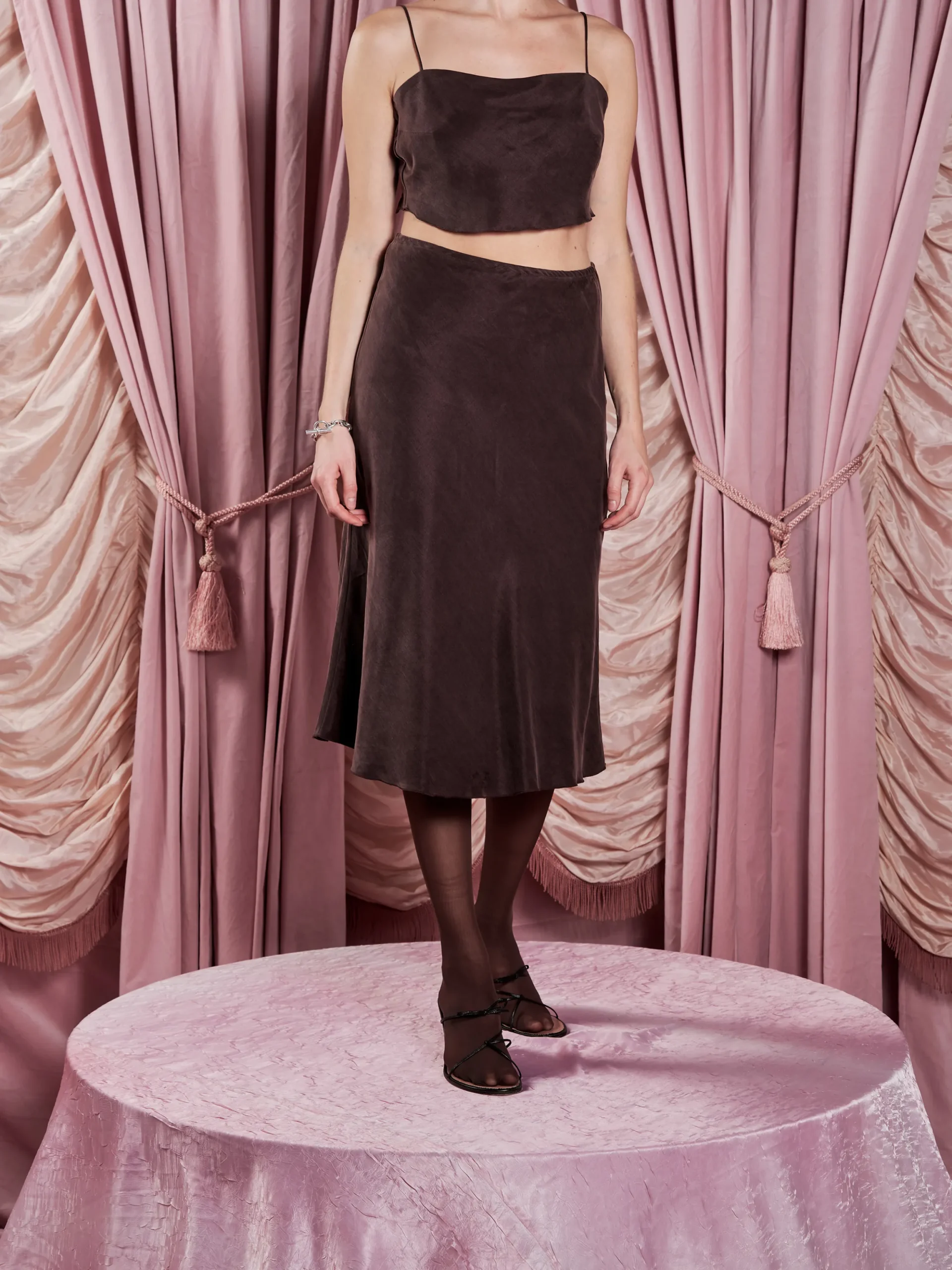 Cheap Djerf Avenue REMAKE Dream Set Midi Dark Mocha