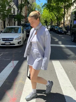 Cheap Djerf Avenue Scarf Grey Melange