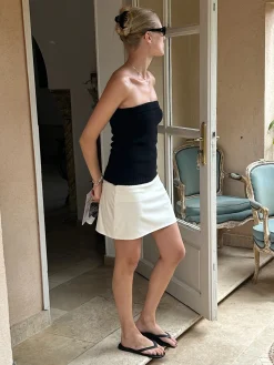 Sale Djerf Avenue Selenite Mini Skirt Cream