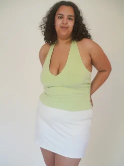 Sale Djerf Avenue Selenite Mini Skirt Cream