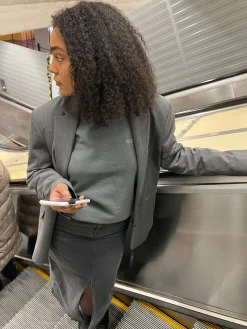 Outlet Djerf Avenue Staple Sweatshirt Washed Grey