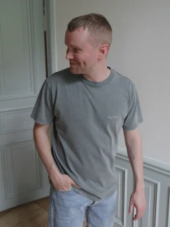 Best Djerf Avenue Straight Fit T-shirt Washed Grey