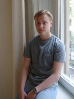 Best Djerf Avenue Straight Fit T-shirt Washed Grey