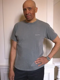 Best Djerf Avenue Straight Fit T-shirt Washed Grey