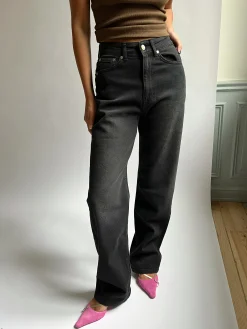 Best Sale Djerf Avenue Straight Jeans Black