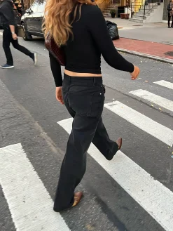 Best Sale Djerf Avenue Straight Jeans Black