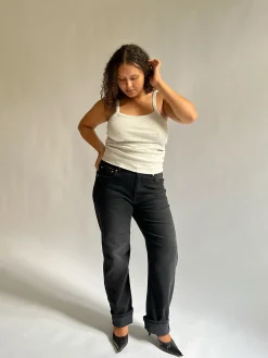 Best Sale Djerf Avenue Straight Jeans Black