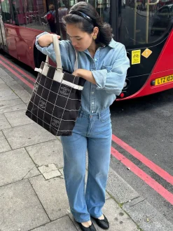 Store Djerf Avenue Straight Jeans Mid Blue