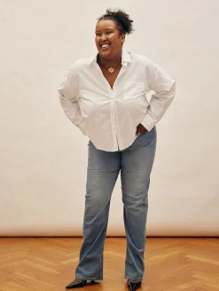 Store Djerf Avenue Straight Jeans Mid Blue - Tall