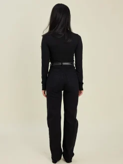 Fashion Djerf Avenue Straight Jeans Midnight Black