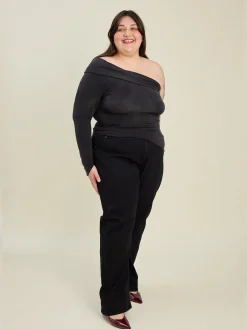 Fashion Djerf Avenue Straight Jeans Midnight Black