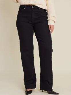 Fashion Djerf Avenue Straight Jeans Midnight Black