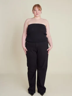 Fashion Djerf Avenue Straight Jeans Midnight Black