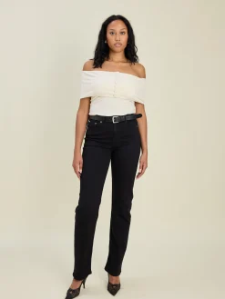Fashion Djerf Avenue Straight Jeans Midnight Black