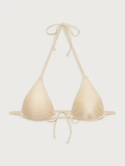 Cheap Djerf Avenue Sunrise Satin Bikini Top Sand Castle