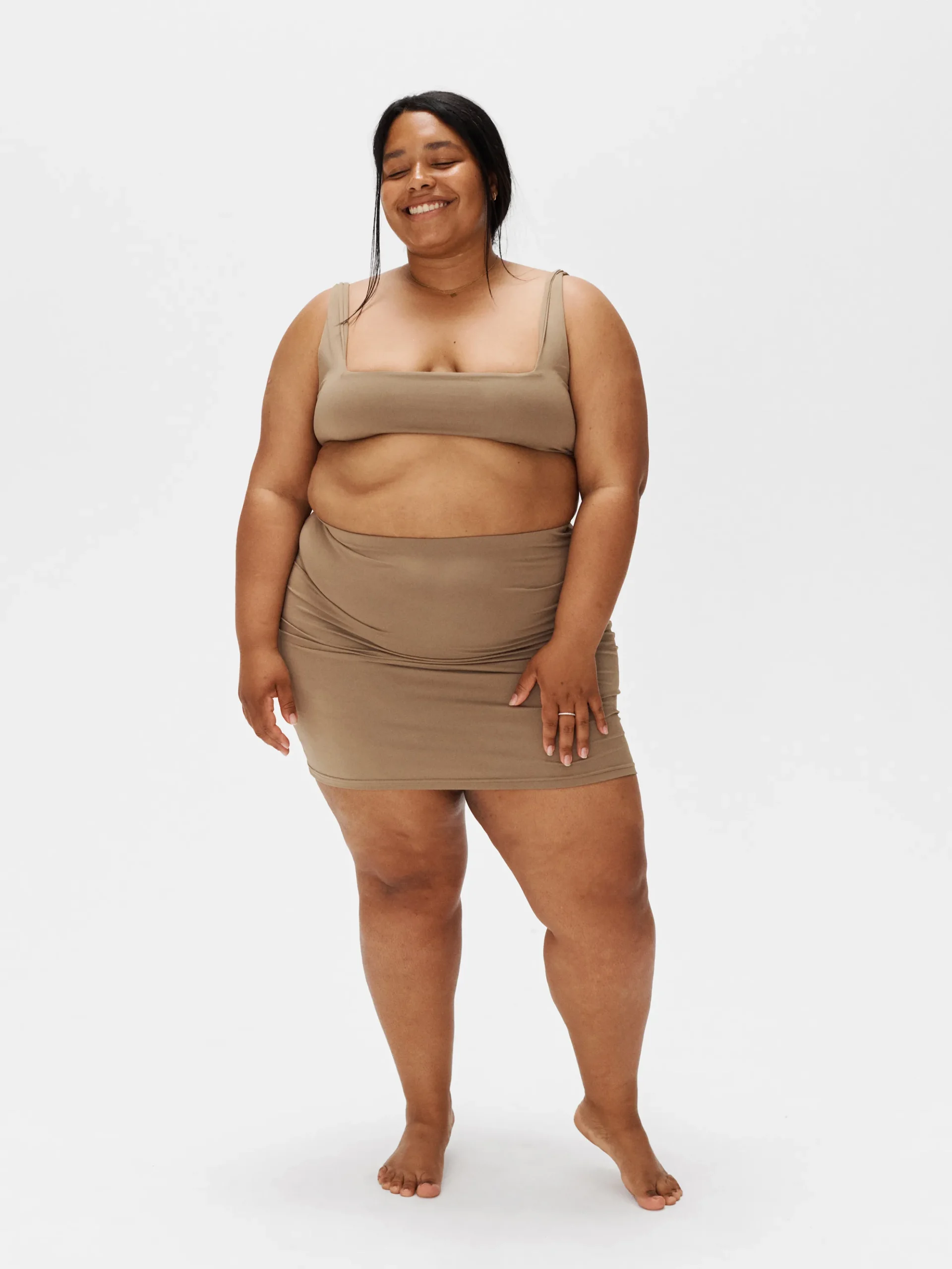 Cheap Djerf Avenue Swim Skirt Biscuit