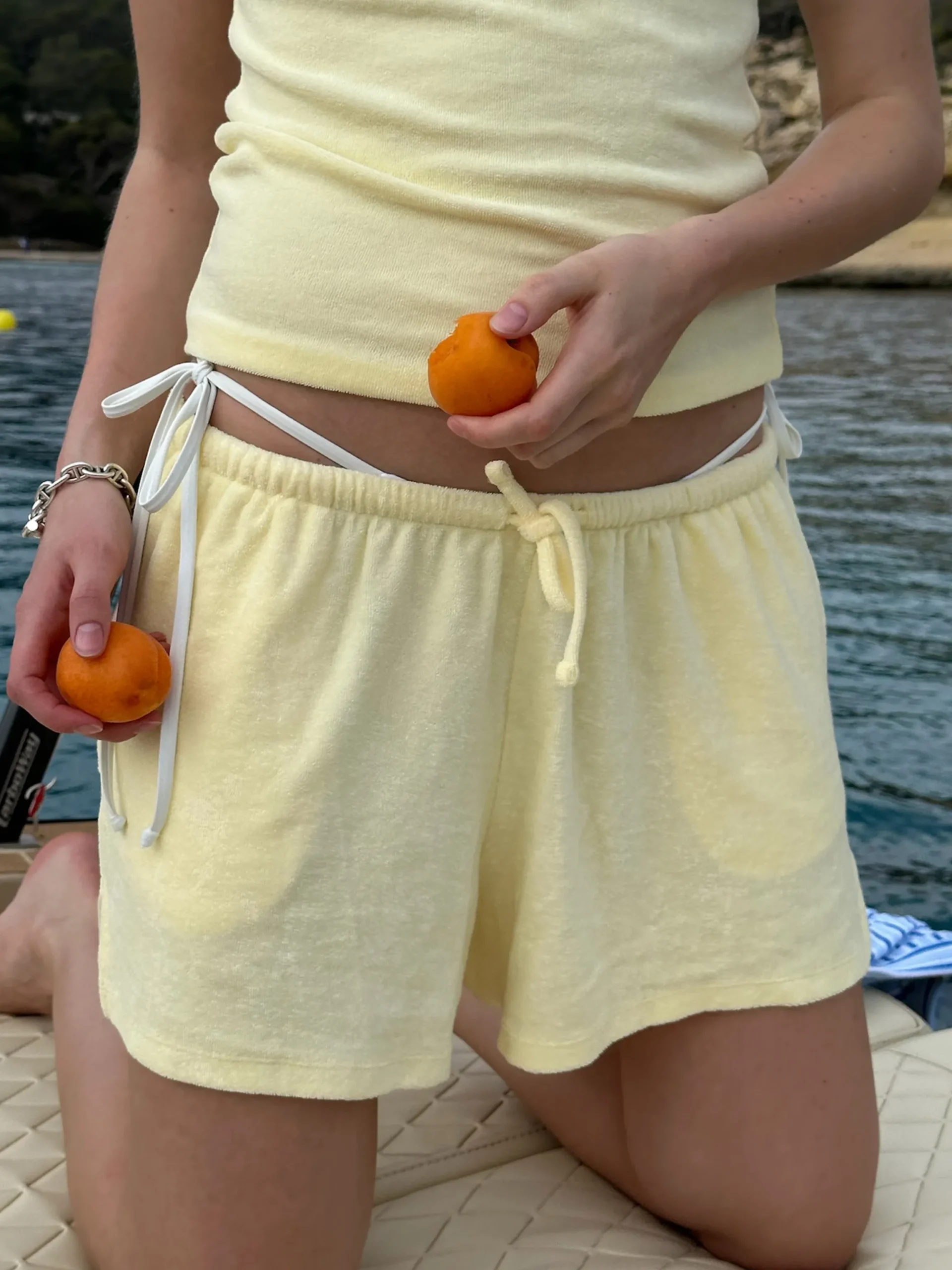 Online Djerf Avenue Terry Shorts Baby Sun