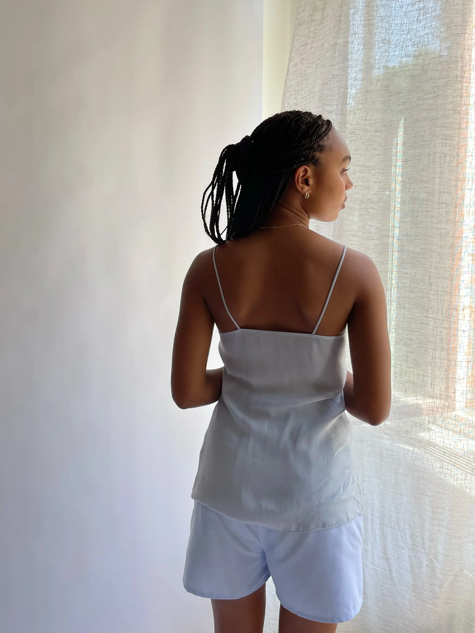 Cheap Djerf Avenue Tie Tank Top Baby Blue