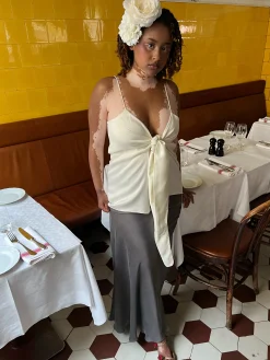 Online Djerf Avenue Tie Tank Top Cloud