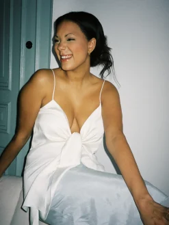 Online Djerf Avenue Tie Tank Top Cloud