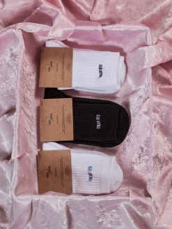 Shop Djerf Avenue Tube Socks White/Black