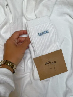 Hot Djerf Avenue Tube Socks White/Blue