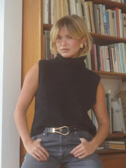 Online Djerf Avenue Turtleneck Top Black