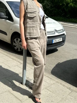 Sale Djerf Avenue Utility Jacket Brown