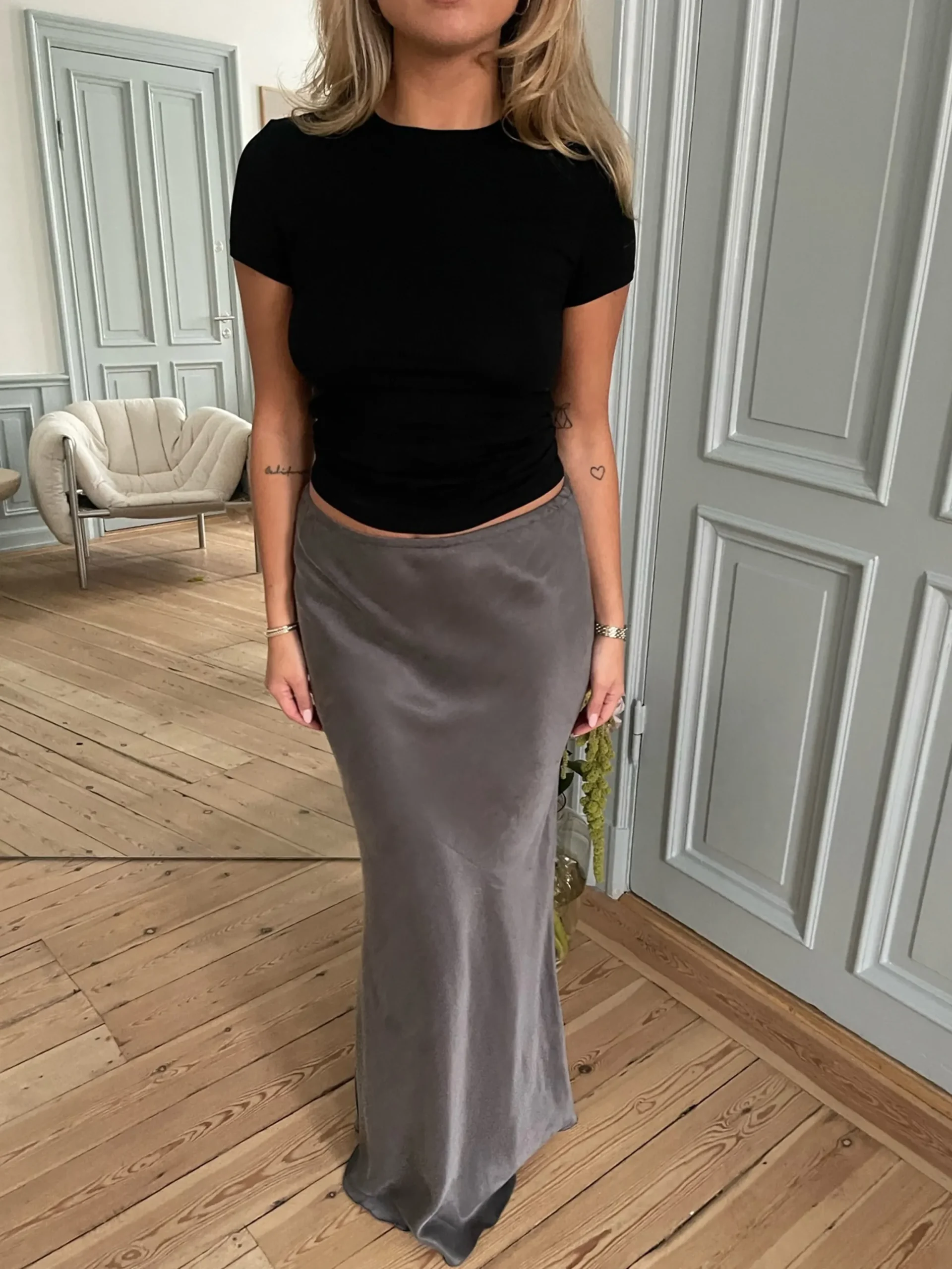 Cheap Djerf Avenue Vision Skirt Storm