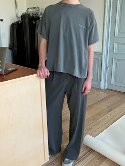 Fashion Djerf Avenue Washed T-shirt Grey Washed grey