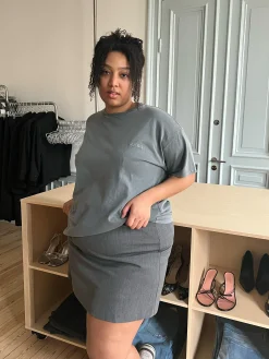 Fashion Djerf Avenue Washed T-shirt Grey Washed grey