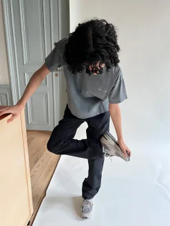 Fashion Djerf Avenue Washed T-shirt Grey Washed grey