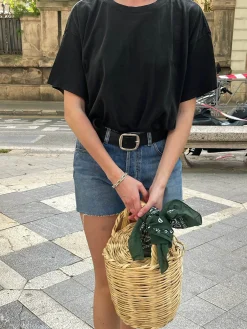 Outlet Djerf Avenue Washed T-shirt Washed Black